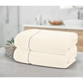 thumbnail image 3 of MyOwn 100% Premium Cotton 2 Pack Oversized Bath Towel Set 28x55 inches, Large Bath Towels, Ultra Absorbant Compact Quickdry & Lightweight Towel, Ideal for Gym Travel Camp Pool - Ivory, 3 of 7
