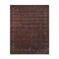 thumbnail image 3 of Rugsotic Carpets Hand Knotted Wool Area Rug 5'x8' Brown Contemporary Rectangle Indoor Rug for Living Room, Bedroom Antimicrobial L00520, 3 of 6