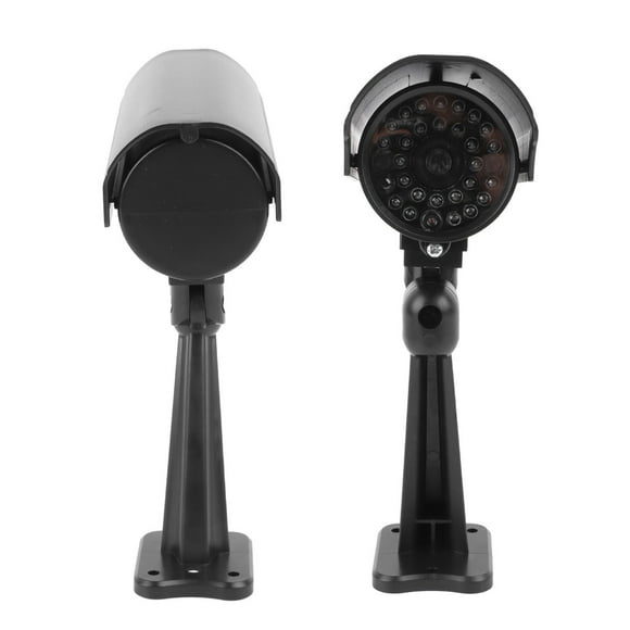 Caméra de Sécurité Factice, Installation Facile Caméra de Surveillance Simulée CCTV Dissuasion Efficace avec Lumières Clignotantes Rouges pour Magasins