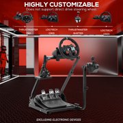 Supllueer Racing Wheel Stand Simulator Cockpit Stable Adjustable Fit for Logitech G29 G920 G923 Thrustmaster T80.Excluding Electronic Devices