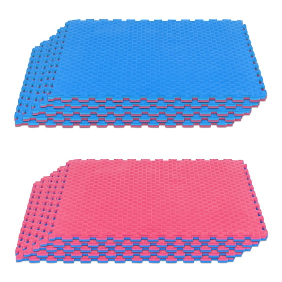 Piso Protector para Gimnasio Altera PG C/10 Pz De 105x105 Cm Altera Rojo Azul