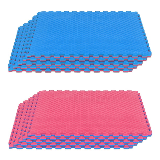 Piso Protector para Gimnasio Altera PG C/10 Pz De 105x105 Cm Altera Rojo Azul