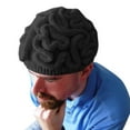 thumbnail image 2 of NMMUED Unisex Funny Brain Beanie Hat Novelty Knit Skull Cap Halloween Party Prop Gag Gift Black One Size, 2 of 5