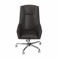 thumbnail image 3 of London High Back Leather Box Chair in Brown, 3 of 13
