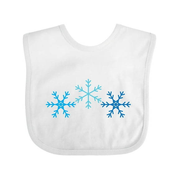 Inktastic Snowflakes Winter Christmas Gift Boys or Girls Baby Bib