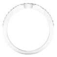 thumbnail image 3 of Dazzlingrock Collection 0.15 CT 10K Round White Diamond Ring Wedding Guard Band, White Gold, Size 5, 3 of 4