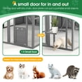 thumbnail image 7 of Large Catio Enclosure for Cats, 106" Wooden Cat Cage Outdoor House with Bouncy Bridge, Platforms, Small Houses, Seating and Resting Boxes, Cat Run House Cat Kennel for Multiple Pets, 7 of 7