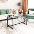 thumbnail image 2 of Modern Tempered Glass Tea Table Coffee Table, Table for Living Room,Transparent 81014, 2 of 9