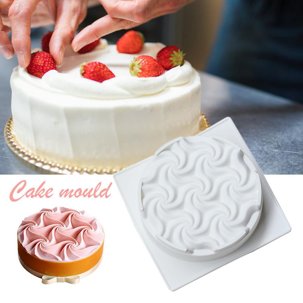 Flowers Cake Mold Baking Dessert Mousse Silicone 3D Mould Pastry Chocolate Pan^D 