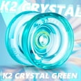 thumbnail image 4 of MAGICYOYO Professional Responsive Yoyo K2 Crystal Green, Durable Plastic Yo-Yo with 12 Yoyo Strings, 4 of 7