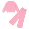 thumbnail image 4 of Fall Sweatsuits Women 2 Pcs Lounge Sets Matching Oversized Sweatshirt Sweatpants Tracksuit Set (Pink XL), 4 of 6