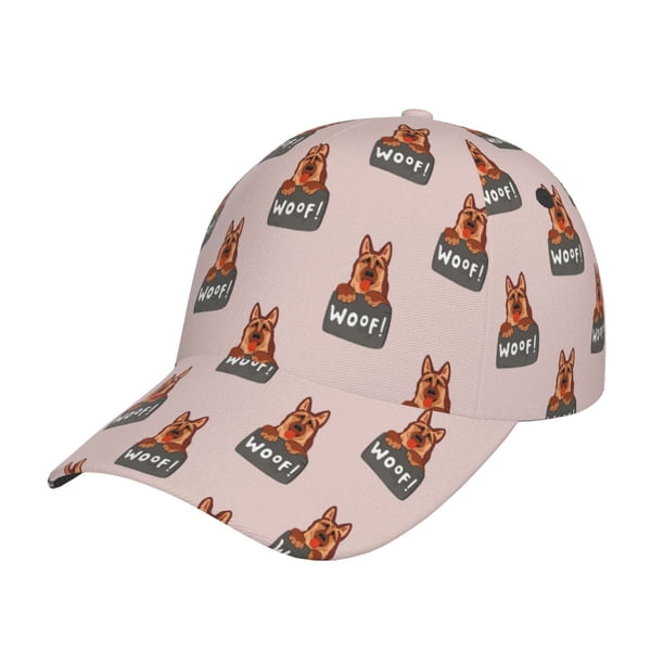 Fotbe German Shepherd Dog Gorro Clásico de Béisbol, Gorra Ajustable con Broche Snapback, Gorro de Exterior de Algodón Suave