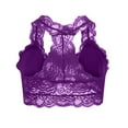 thumbnail image 3 of Ersazi Front Close Bras For Women Sexy Women Plus Size Vest Crop Wire Free Bra Lace Lingerie Sexy V-Neck Underwear Purple Xl, 3 of 3