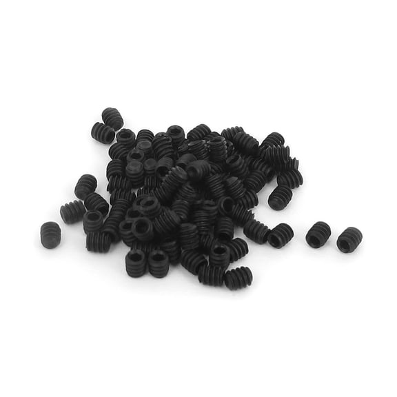 Uxcell 4#-40x1/8" 12.9 Alloy Steel Hex Socket Set Cap Point Grub Screws Black (100-pack)