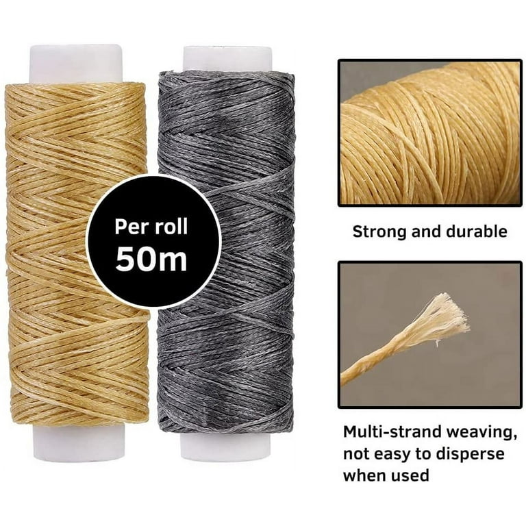 Waxed Thread 110 Yard, Nylon Threads for Sewing, 7 Pcs Leather Sewing  Needles, Needle and Thread Kit for Sewing Hair, Canvas Sofa Furniture  Repair