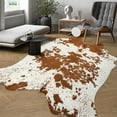 Cow Print Rug Rectangular HOMORE Cowhide Rug, Cute Cow Print Rug for Living Room Faux Cow Hide ...