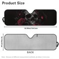 thumbnail image 3 of FUIALDOLG Windshield Sun Shade Compatible with Car SUV Off-road Vehicle 52.95"x16.14" Folding Front Window Sun Shade for Car Accessories (Dead Skull Rose), 3 of 7