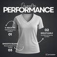 thumbnail image 3 of Lati Fashion 5 Pack Dry Fit Shirts for Women Workout Tops Short Sleeve V Neck Womens T Shirts for Yoga Running Pilates S-3X, 3 of 6