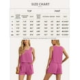 thumbnail image 4 of JWD Women's 2 Piece Square Neck Sleeveless Shorts Casual Set Women's Summer Top Hot pink M, 4 of 10