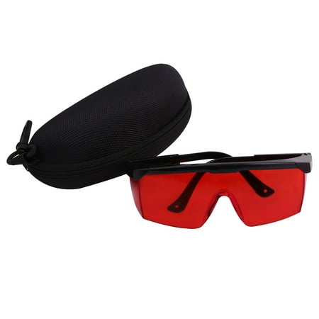 HDE Red Safety Glasses Laser Eye Protection for Green and Blue Lasers with Case