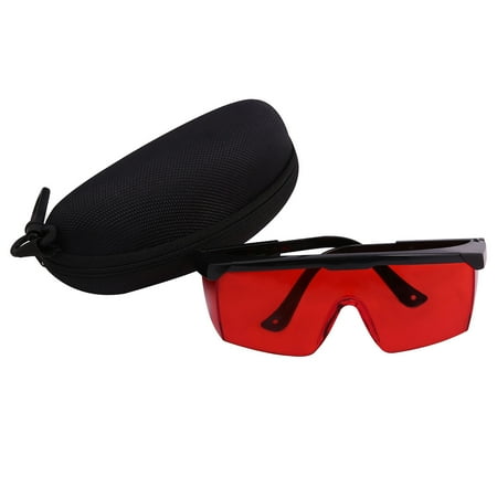 Safety Protection - HDE Red Safety Glasses Laser Eye Protection for Green and Blue Lasers with Case