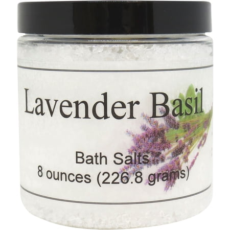 Lavender Basil Bath Salts by Eclectic Lady, 8 ounces