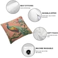 thumbnail image 4 of Orinice Blush Chinoiserie Peacock Bird Floral Pillow Case Asian Throw Pillow Farmhouse Cushion Cover Chic Pillow Covers  Decorative Pillowcase for Sofa Living Room Bedroom 12x12in, 4 of 5