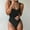 Black, variant on Idoravan Women's Slimming Long Leg Bodysuit,Women's Versatile Solid Color Fashion Tight Fitting Cutout Jumpsuit Black S