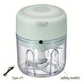thumbnail image 3 of CNKOO 8.45oz Electric Mini Food Chopper - Portable USB Rechargeable Garlic Cutter with Sharp Blades - Compact Vegetable Processor for Fruit  Meat  Onion  Chili  Celery  and Ginger - Easy, 3 of 7