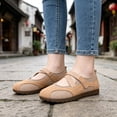 thumbnail image 6 of CHICVOMEY Flats for Women Breathable Mesh Mary Jane Flats for Women Casual & Work Ballet Flats Slip On Shoes with Velcro Strap, 6 of 9