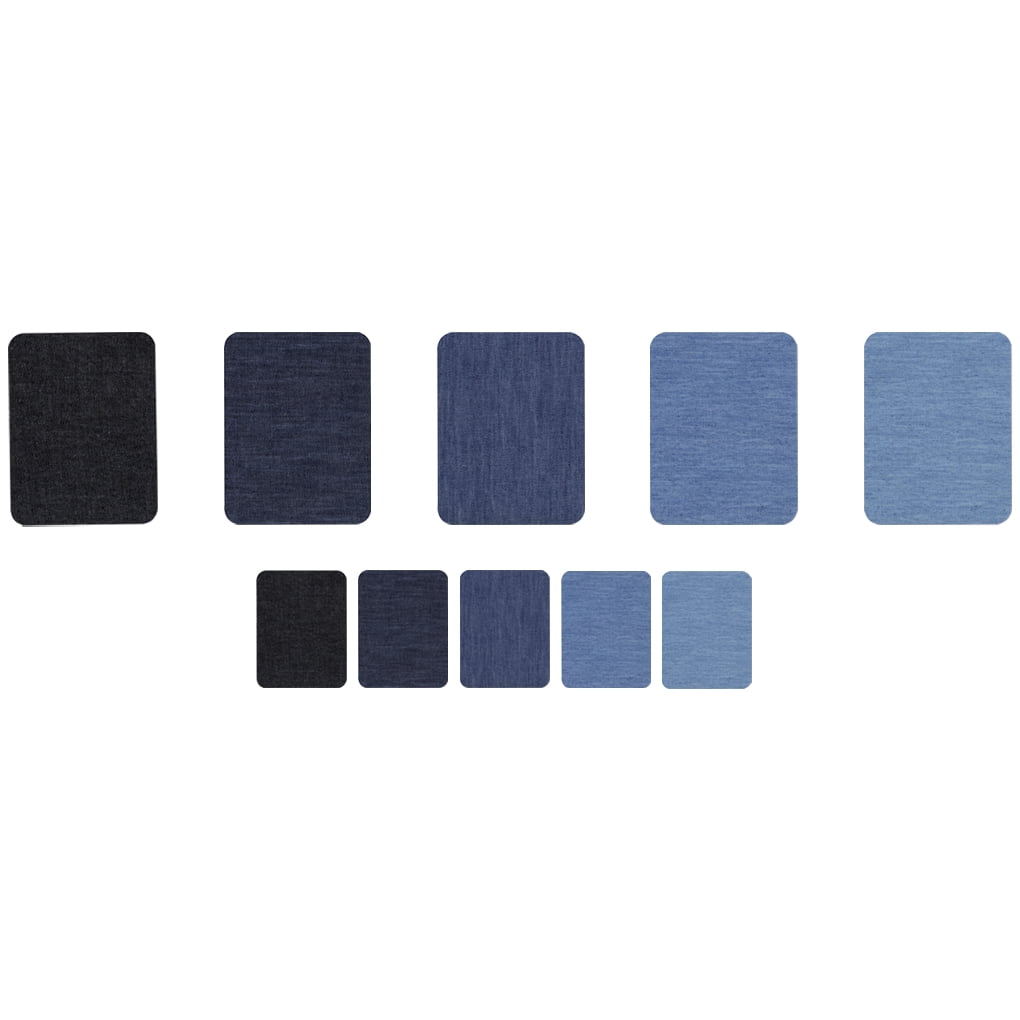 DESTYER Jean Fabric Patches Square Rectangular Oval DIY Universal Trim
