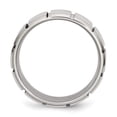 thumbnail image 2 of Chisel Stainless Steel 8mm Grooved Polished Wedding Band Size 12  Men, 2 of 7