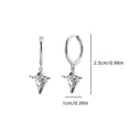 thumbnail image 3 of SUSHANG Bull Head Statement Earrings Personality Animal Earrings Bull Head Earrings Black Diamonds Bull Head Personality Earrings Simple Animal Earrings, 3 of 4