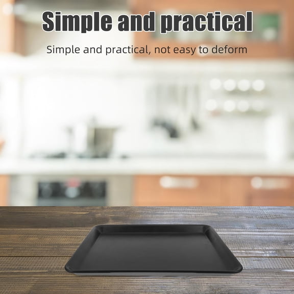 VORCOOL mine Rectangular Serving Platter Black for Pastry Dessert and Party Food