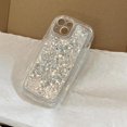 thumbnail image 3 of Compatible with iPhone 14 Pro Max Laser Quicksand Case Holographic Rainbow Bling Glitter Shiny Sequin Flow Transparent Soft Round Cute Unique Shockproof Protection Cover for Women Girls Heart, 3 of 13