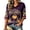 Dark Purple(Halloween Pumpkin Ghost), variant on Hallween Women's Tops, Tees & Blouses 3/4 Sleeve T Shirts for Women Dressy Casual Pumpkin Ghost Blouses Holiday Funny V Neck Fall Summer Tunic Tops White XL
