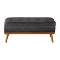 thumbnail image 4 of Banc de Rangement Katheryn en Similicuir Charbon, 4 of 7