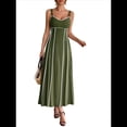 thumbnail image 2 of Vestido A Rayas para Mujer, con Tirantes Finos, y , Fluido Verde L, 2 of 7