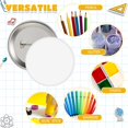 thumbnail image 3 of Button Pins XunYee, 40 unidades, 58 mm, blanco, kit de manualidades, 3 of 6