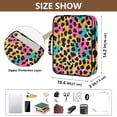 thumbnail image 3 of Haosy Accordion File Organizer Zipper Binder 500 Sheet 6-Tab Expanding File Folder Multi-Pocket 1.2 Inch 3 Ring Soft Color Leopard Print, 3 of 7
