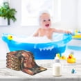 thumbnail image 6 of 5 PCS Violin and Golden Keys Baby Muslin Washcloths, Embroidery Style Soft Absorbent Face Towel Burp Cloths Cotton Bath Wipes Infant Wash Cloth for Newborn Boys Girls, 6 of 7