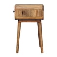 thumbnail image 3 of Classic Bedroom Nightstand With 1 Drawer In Oak-ish Tone And Solid Wood Brown Compact Design Oak Finish For, 3 of 6