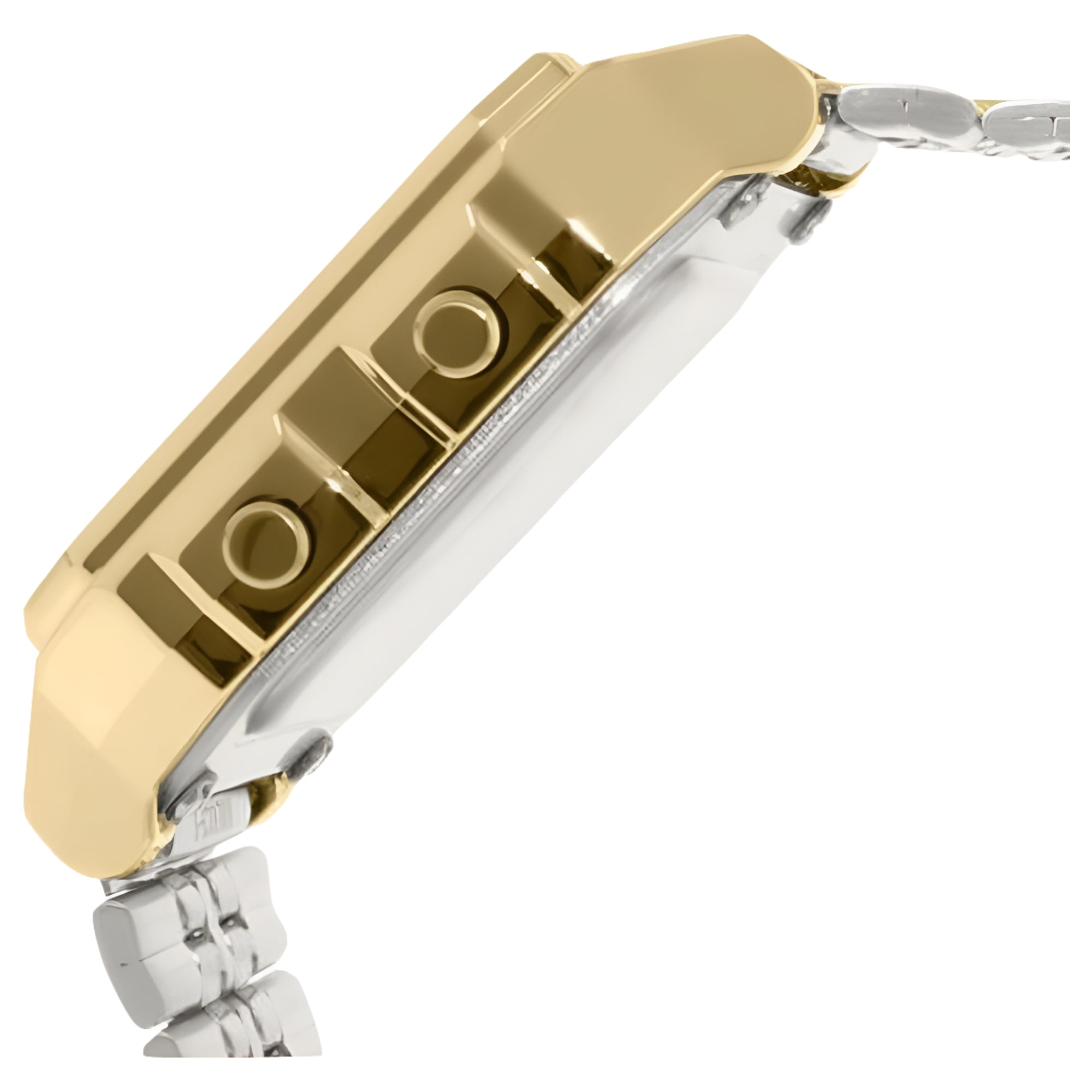 Gold- Tone Digital Retro Alarm Chronograph Men's Watch, A500WGA-1D