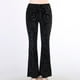 thumbnail image 2 of Pantalones acampanados oscuros para mujer, informales, de cintura alta, con L Jinwen pantalones casuales altos, 2 of 8