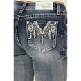 thumbnail image 2 of Grace In La Women's In Medium Wash Dreamcatcher Sequin Bootcut Stretch Denim Medium Wash 34W x 34L, 2 of 4