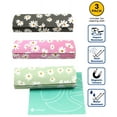 thumbnail image 2 of [3 PACK], JAVOedge Daisy Patterns Long Oval Hard Eyeglass Magnetic Enclosure Case, With Microfiber Cleaning Cloth, 2 of 7