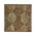 thumbnail image 4 of 23 Inch Modern Side End Table, Brown Mango Wood, Square Geometric Surface, 4 of 5
