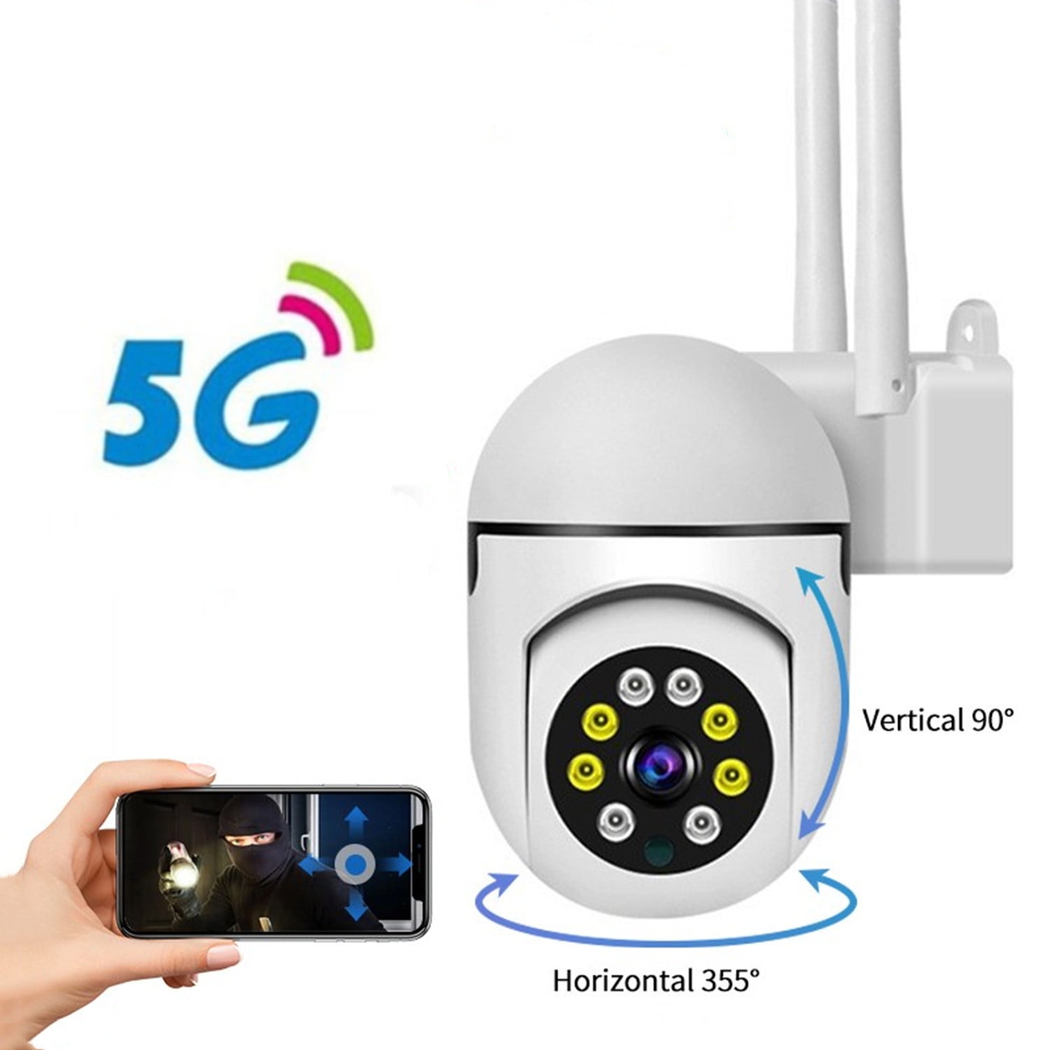 BLUELK 5G Wifi Surveillance Camera,  Motion Detection, Auto Tracking, Two Way Talk, HD 1080P, Night Vision