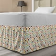thumbnail image 1 of Romantic Bed Skirt, Love Themed Pattern with Pastel Tones Abstract Hearts and Dots Image, Elastic Bedskirt Dust Ruffle Wrap Around for Bedding Decor, 4 Sizes, Multicolor, by Ambesonne, 1 of 2