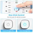 thumbnail image 2 of RONY 5ft Surge Protector Power Strip with 13 AC Outlets and 6 USB Ports for Dorm Office Home Travel, Overload Protection, White, 2 of 9
